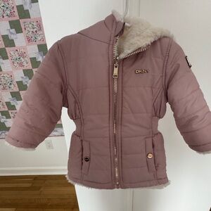 DKNY Kids Mauve Puffer Coat